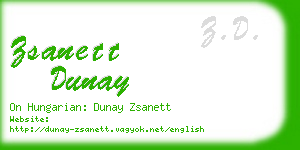 zsanett dunay business card